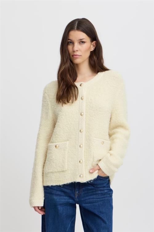 Se ICHI Ihvalmai CA Kvinde Birch Cardigans Regular Fit Str XS - hos Magasin ved Magasin