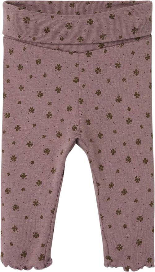 Name It Nbfnoella Slim Legging Str 62 - Twilight Mauve Leggings hos Magasin