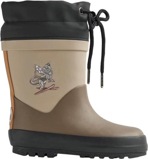 Wheat Rubber Boot Thermo Solid Dry Wood Dino Gummistøvler Str 35 - Uld hos Magasin