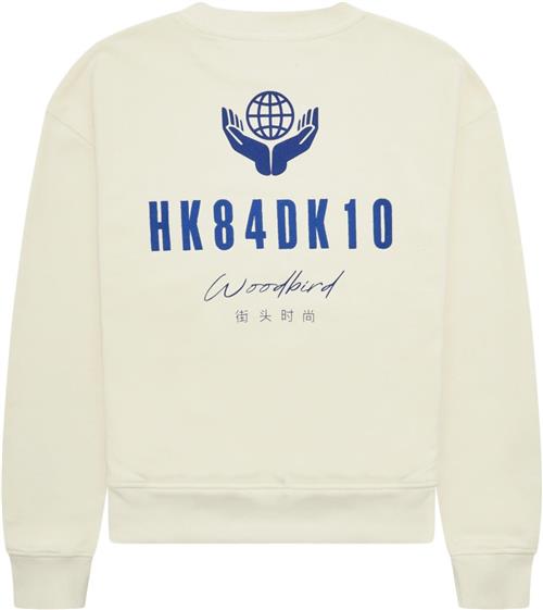 Se Woodbird Wbcupe Globe Crew Kvinde Off White Sweatshirts Str L - hos Magasin ved Magasin