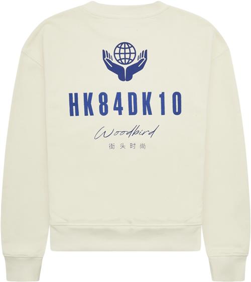 Se Woodbird Wbcupe Globe Crew Kvinde Off White Sweatshirts Str M - hos Magasin ved Magasin