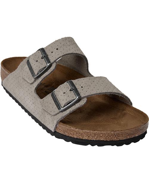 Se Birkenstock Arizona VL Dotted Stone Coin Mand Grey Sandaler Str 45 - hos Magasin ved Magasin