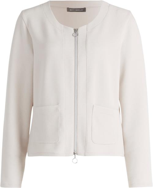 Se Betty Barclay Sweat Jacke Kurz Kvinde Pastel Sand Langærmede Bluser Str 40 - hos Magasin ved Magasin