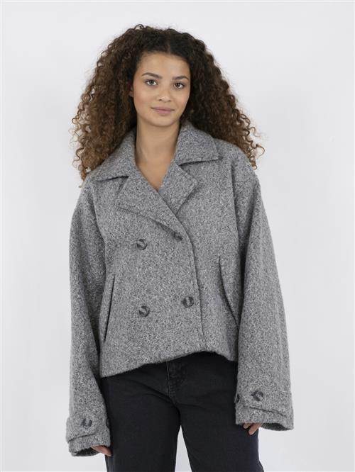 Neo Noir Sandra Soft Jacket Kvinde Grey Melange Overgangsjakker Str 42 - hos Magasin