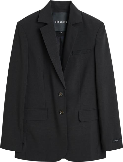 Se HERSKIND Mercy Blazer Kvinde Navy Grey Blazere Str 38 - Polyester hos Magasin ved Magasin