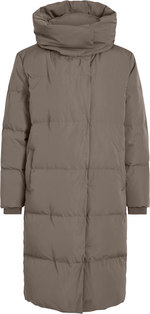 Object Objlouise Long Down Jacket Noos Kvinde Fossil Dunjakker Str XL - hos Magasin