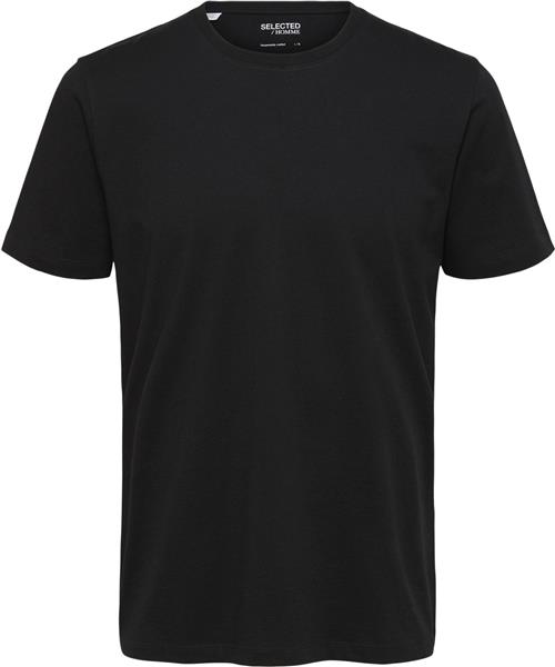 Selected Homme Slhaspen SS Oneck TEE W Noos Mand Sort Kortærmede T-shirts Str XL - hos Magasin