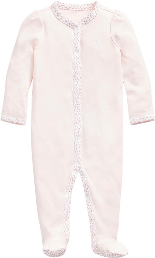 Polo Ralph Lauren Floraltrim Cotton Coverall Str 3M / 3-6 mdr - Pink Heldragter hos Magasin