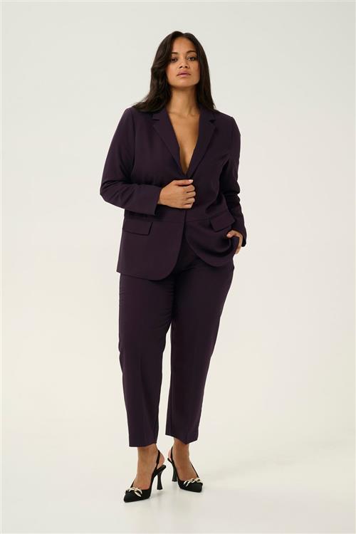 Se Kaffe Curve Kcsakira Blazer Kvinde Dawn Purple Blazere Str 42 - hos Magasin ved Magasin