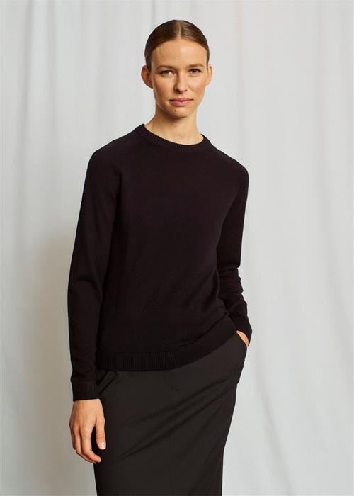 Bruun & Stengade BS Layla Regular Fit Knitwear Kvinde Black Sweaters Str XS - hos Magasin