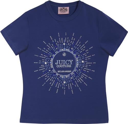 Juicy Couture Heritage Crown Tshirt Kvinde Blue Depths Kortærmede T-shirts Str S - hos Magasin