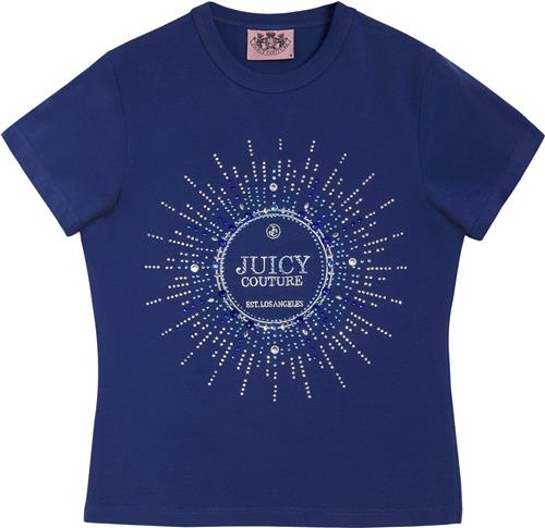 Juicy Couture Heritage Crown Tshirt Kvinde Blue Depths Kortærmede T-shirts Str M - hos Magasin