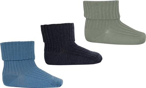 mpKids Wool rib Baby Socks 3-pack Str 25/28 - Brun Strømper Uld hos Magasin