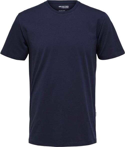 Selected Homme Slhaspen SS Oneck TEE W Noos Mand Blå Kortærmede T-shirts Str S - hos Magasin