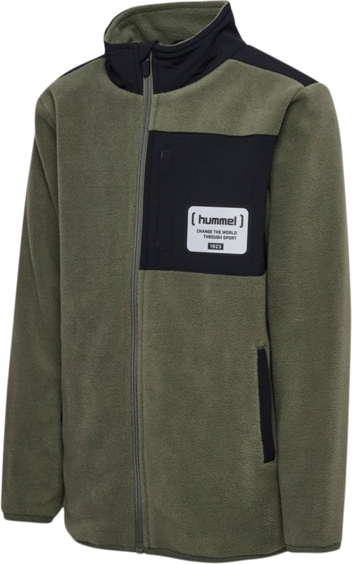 Se Hummel Hmldare Fleece Jacket Str 8 år / 128 cm - Army Sweatshirts hos Magasin ved Magasin