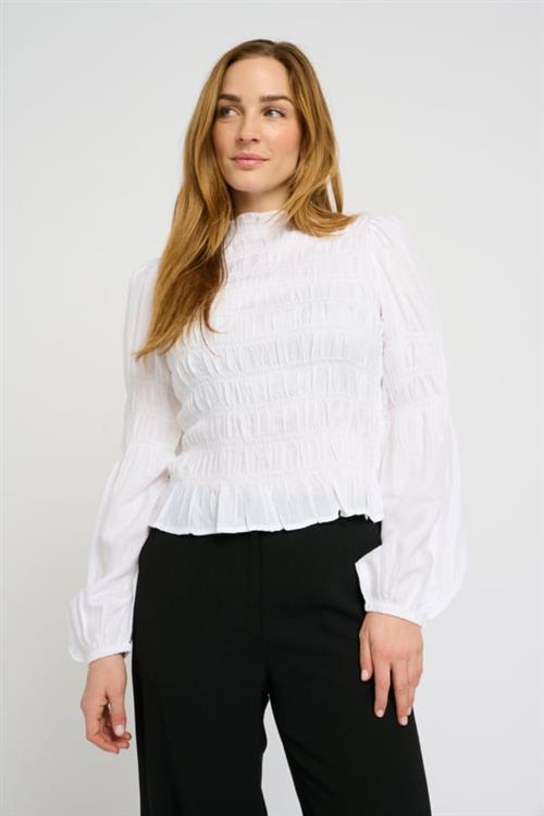 Cream Crhenva Blouse Kvinde Snow White Langærmede Bluser Str 38 - hos Magasin