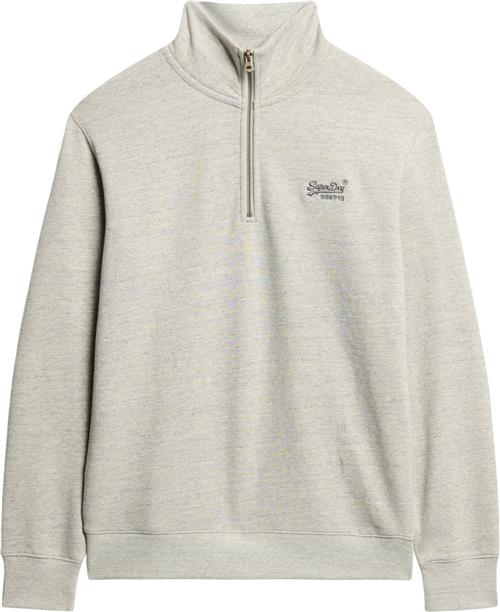 Se Superdry Essential Logo Henley Mand Varsity Grey Grindle Sweatshirts Str L - hos Magasin ved Magasin