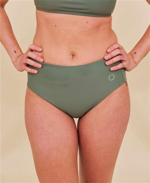 Cartel Copenhagen Ubud Højtaljet Bikini Underdel Army Bikiniunderdele Str L - Nylon hos Magasin