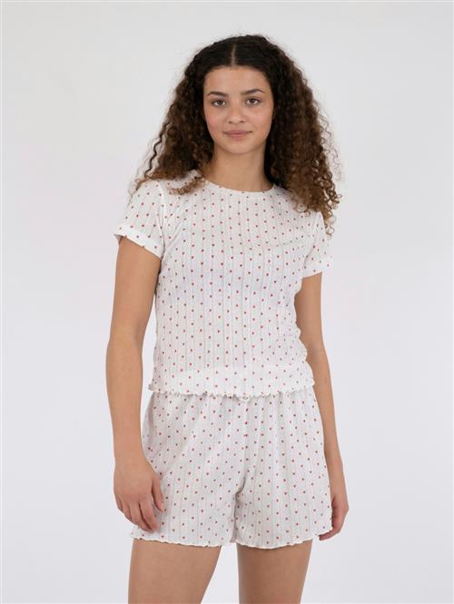 Se Neo Noir Lonnie Pointelle Heart Top Kvinde White Toppe Str 38 - hos Magasin ved Magasin