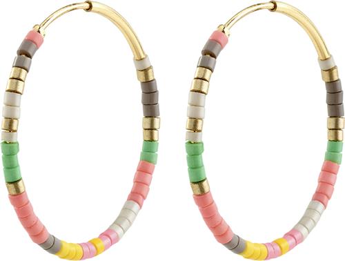 Pilgrim Alison Hoop Earrings Rose/goldplated one size - Creoler hos Magasin