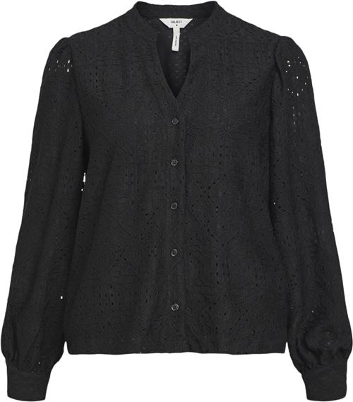 Se Object Objfeodora Marika L/S Shirt Noos Kvinde Black Langærmede Skjorter Str XS - hos Magasin ved Magasin