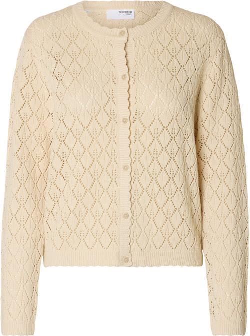 Selected Femme Slfsofia LS Structure Knit Cardigan Kvinde Birch Sweaters Str XL - hos Magasin