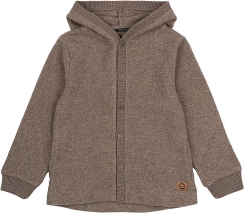 Se Mikk-Line Cotton Fleece Cardigan w Hood Str 92 - Melange Denver Fleece Bomuld hos Magasin ved Magasin