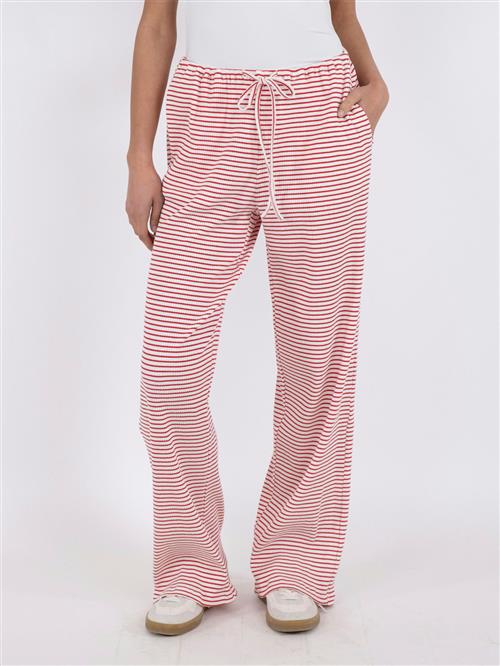 Neo Noir Geri Stripe Pants Kvinde Red Bukser Med Brede Ben Str 34 - hos Magasin