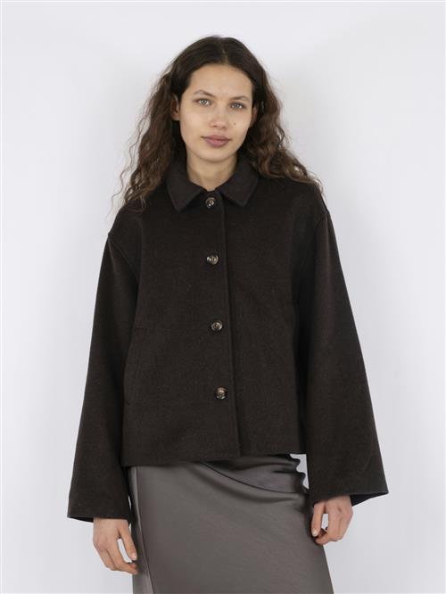 Neo Noir Hamra Wool Jacket Kvinde Chocolate Brown Overgangsjakker Str 40 - Uld hos Magasin