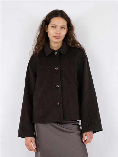 Neo Noir Hamra Wool Jacket Kvinde Chocolate Brown Overgangsjakker Str 38 - Uld hos Magasin