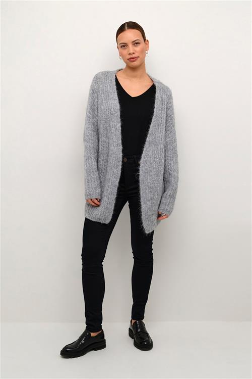 Culture Cubrava Cardigan Kvinde Light Grey Melange Cardigans Str S/M - hos Magasin