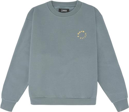 Se 7 Days Active Organic Crewneck Kvinde 827 Stormy Weather Sweatshirts Str XL - hos Magasin ved Magasin