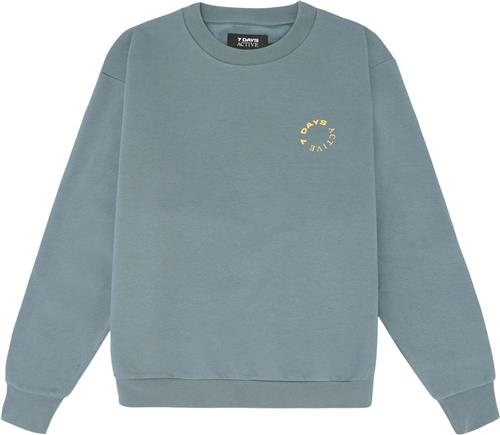 Se 7 Days Active Organic Crewneck Kvinde 827 Stormy Weather Sweatshirts Str XXL - hos Magasin ved Magasin