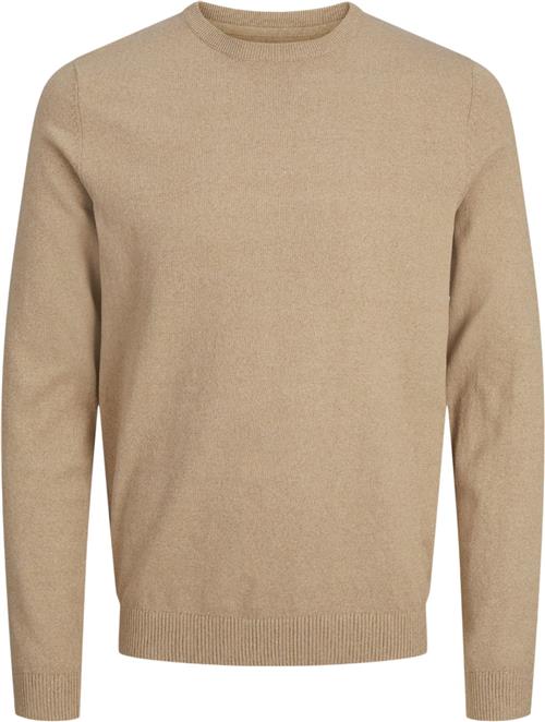 Se JJ-REBEL Jrebcallum Knit Crew Neck Noos Mand Crockery Sweaters Regular Fit Str M - hos Magasin ved Magasin