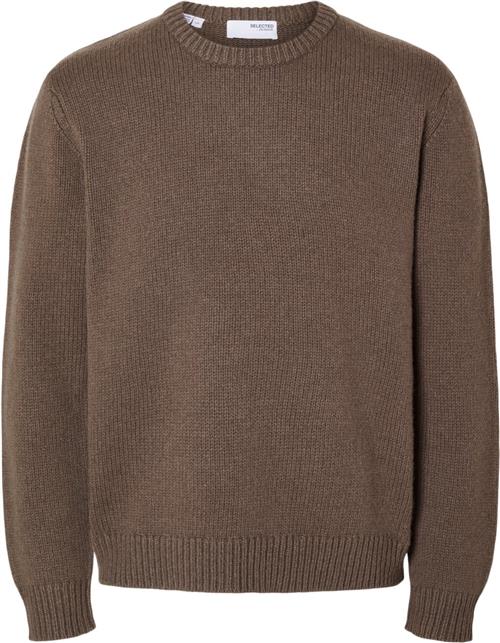 Selected Homme Slhcody LS Knit Relaxed Crew Neck N Mand Morel Sweaters Str S - hos Magasin