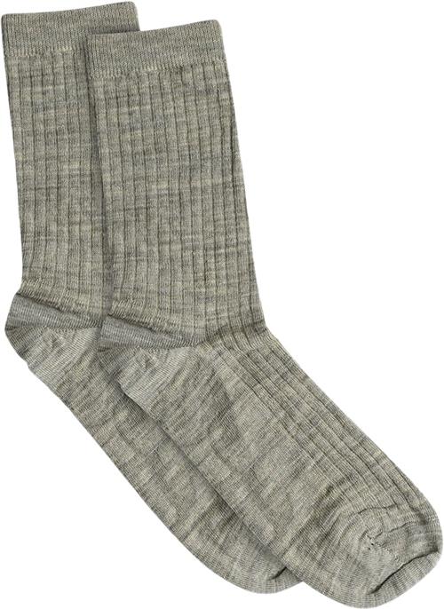 mpWoman Wool rib Socks Ankelstrømper Str 37/39 - Merino Uld hos Magasin