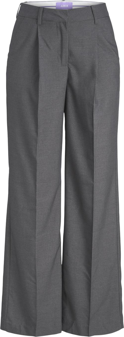 JJXX Jxellis Wide HW Pant TLR Noos Kvinde Dark Grey Melange Bukser Med Brede Ben Str S - hos Magasin