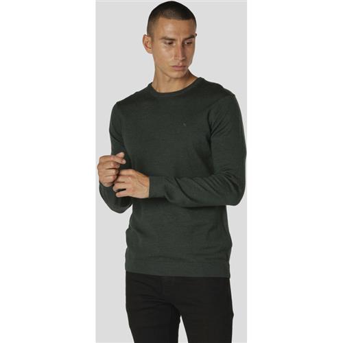 Se Clean Cut Copenhagen Merino Wool Crew Mand Bottle Green Sweaters Str XXL Merino - hos Magasin ved Magasin