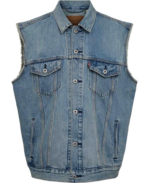 Levi's Relaxed Trucker Vest Kentucky Mand Blå Veste Relaxed Fit Str XL - Bomuld hos Magasin