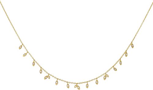 ByBiehl Jungle Vine Sparkle Necklace GP - Halskæder Med Vedhæng hos Magasin