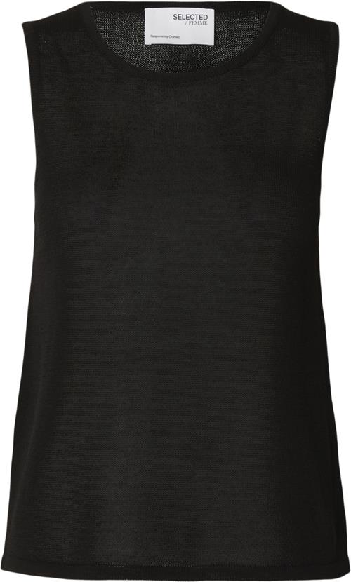 Selected Femme Slfmoon SUS SL Knit TOP B Kvinde Sort Tanktoppe Str M - hos Magasin