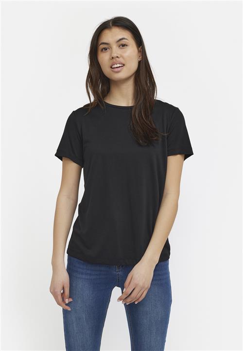 Soft Rebels Srhella Tshirt - Gots Kvinde Black Kortærmede T-shirts Str XL - hos Magasin