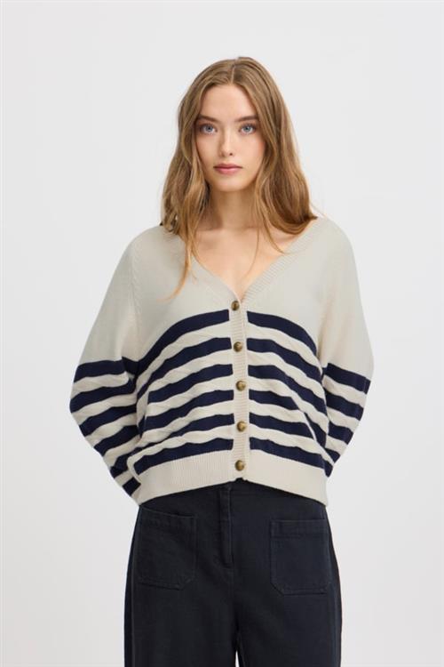 Atelier Rêve Irmaise CA Kvinde Maise Braided Stripe Cardigans Loose Fit Str S - hos Magasin