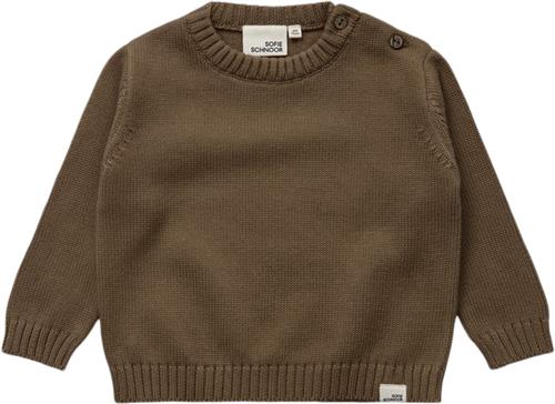 Sofie Schnoor Knit Str 3 år / 98 cm - Cashew Brown Strik hos Magasin