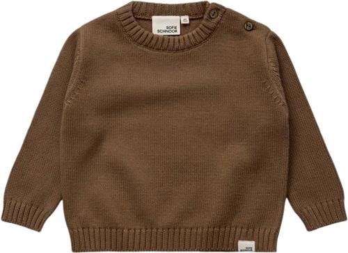 Sofie Schnoor Knit Str 6-9 mdr / 74 cm - Cashew Brown Strik hos Magasin