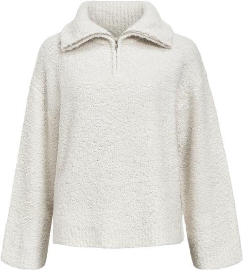 Object Objtolatya Knit LO L/S Pullover 135 Kvinde White Sand Toppe Str S - hos Magasin