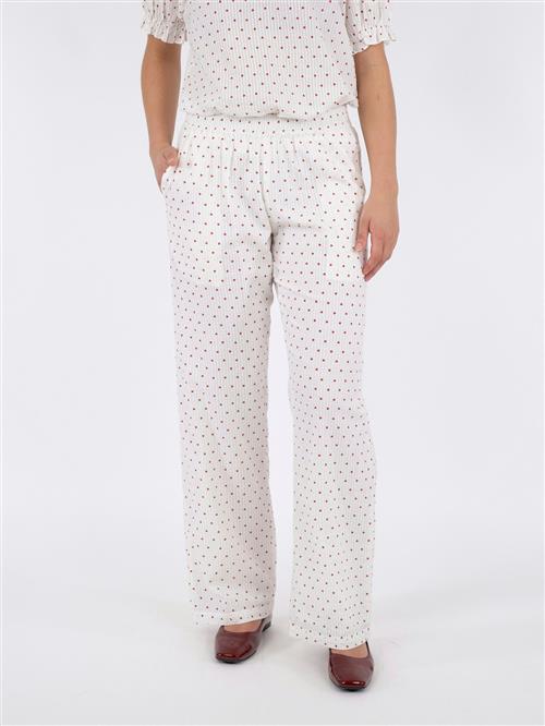 Neo Noir Astra Heart Pants Kvinde White Bukser Med Brede Ben Str 34 - hos Magasin