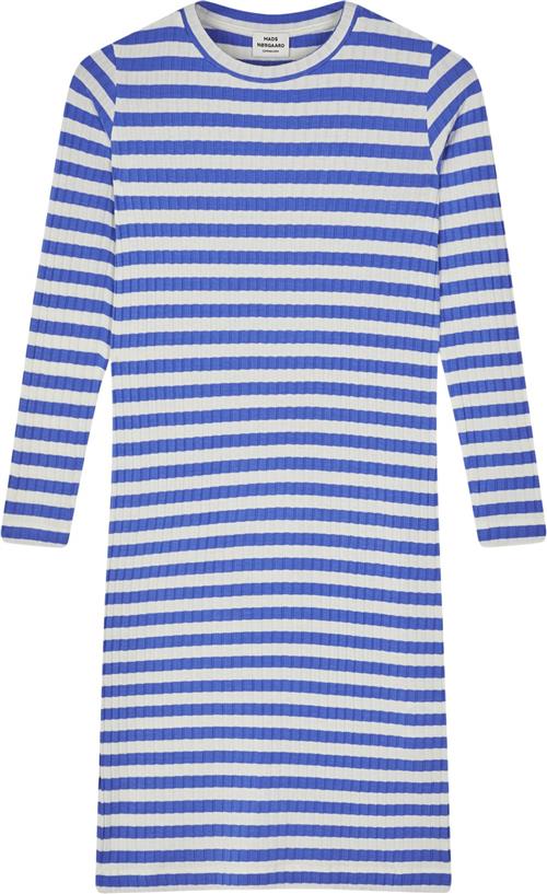 Mads Nørgaard - Copenhagen 5x5 Classic Stripe Dubina Dress Str 4 år - Blå+Hvid+Striber Kjoler hos Magasin