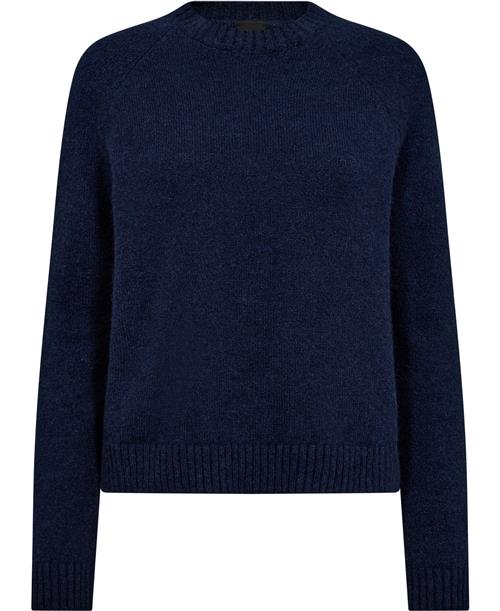 BOSS Febisan Kvinde Open Blue Sweaters Str S - hos Magasin