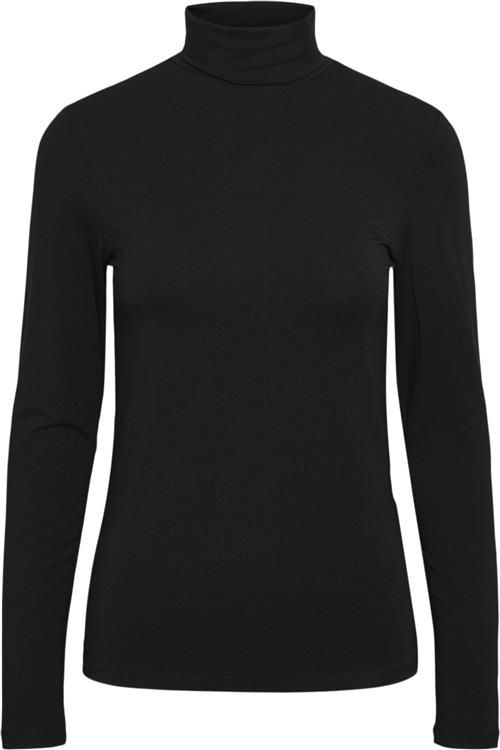 Se Pieces Pcsirene LS Rollneck TOP Noos Kvinde Sort Toppe Str XL - hos Magasin ved Magasin